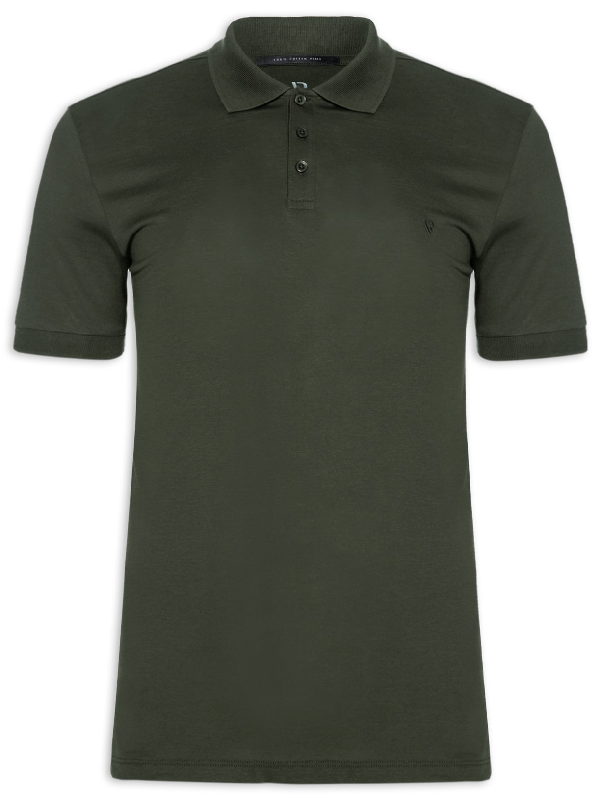 Polo Masculina Casual Pima - Verde
