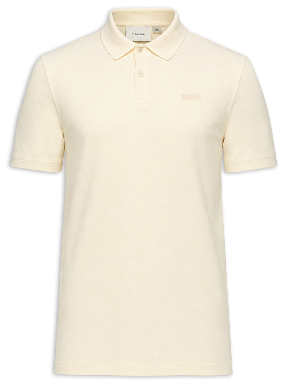 Polo Masculina CK Slim Fit Patch Borracha Amarelo Calvin Klein