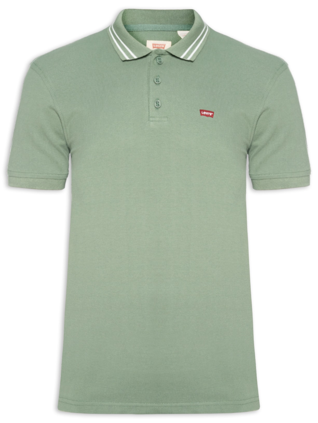 Polo Masculina Classic Fit Com Friso - Verde