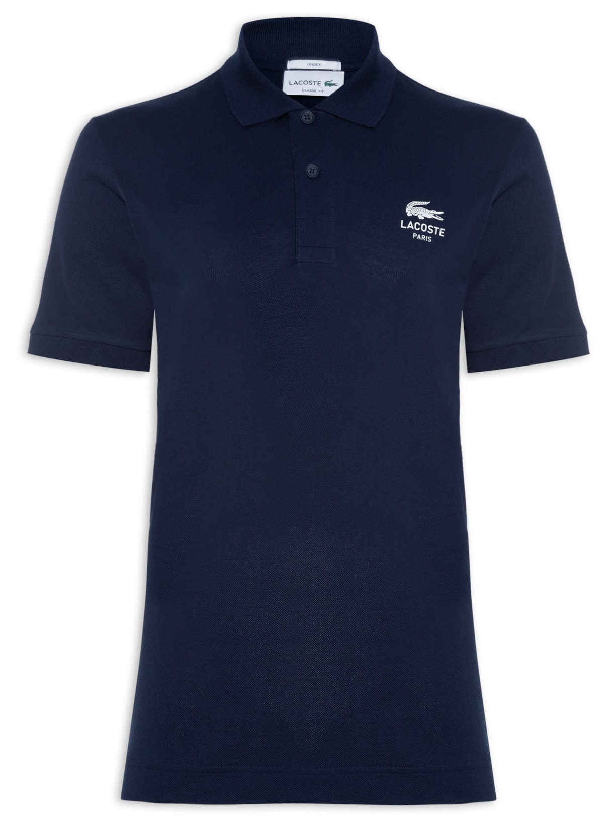 Polo Masculina Classic Fit Com Logo Assinatura - Azul