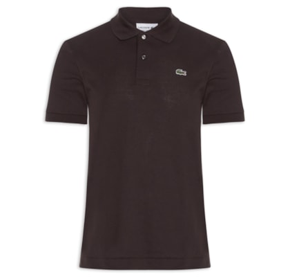 Polo Masculina Classic Fit Em Piquet De Algodão - Marrom