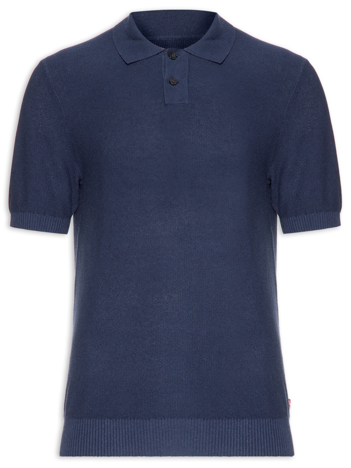 Polo Masculina Classic Fit Em Tricot - Azul