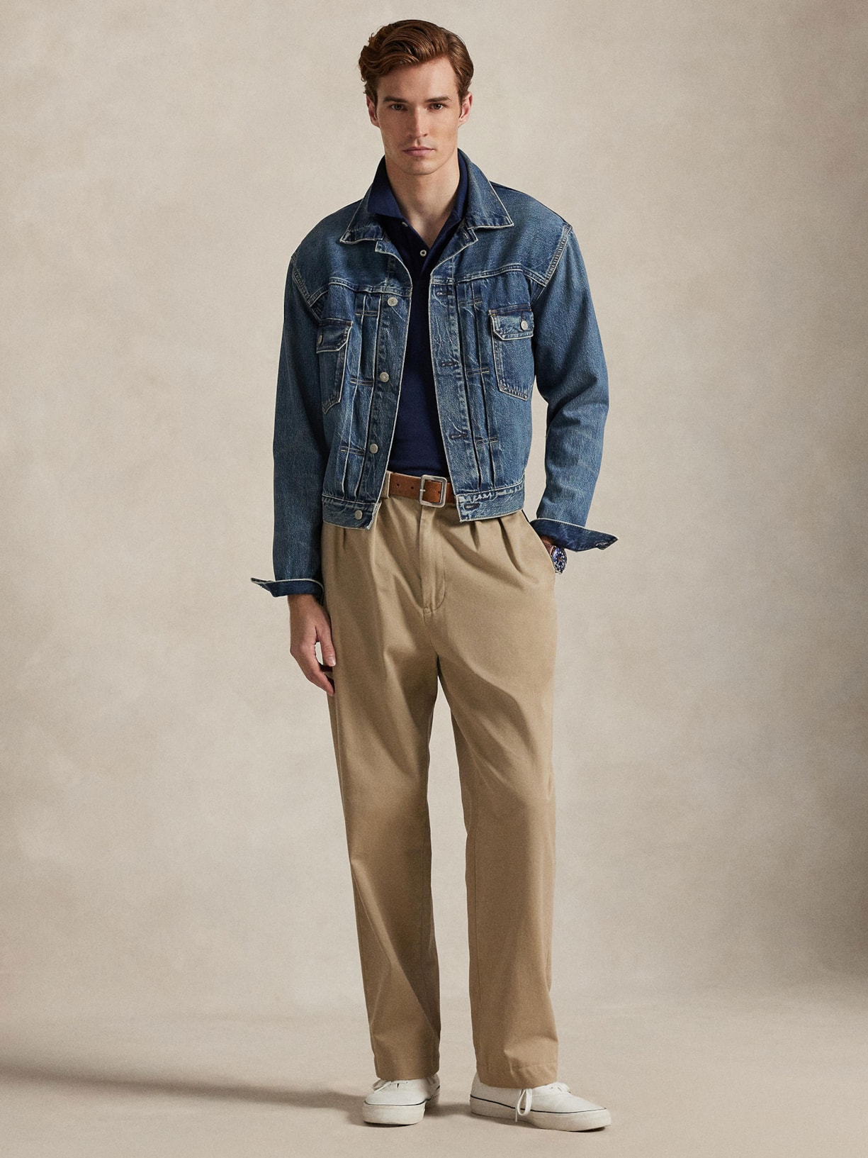 Polo Masculina Classic Fit Knit Mesh Azul Polo Ralph Lauren