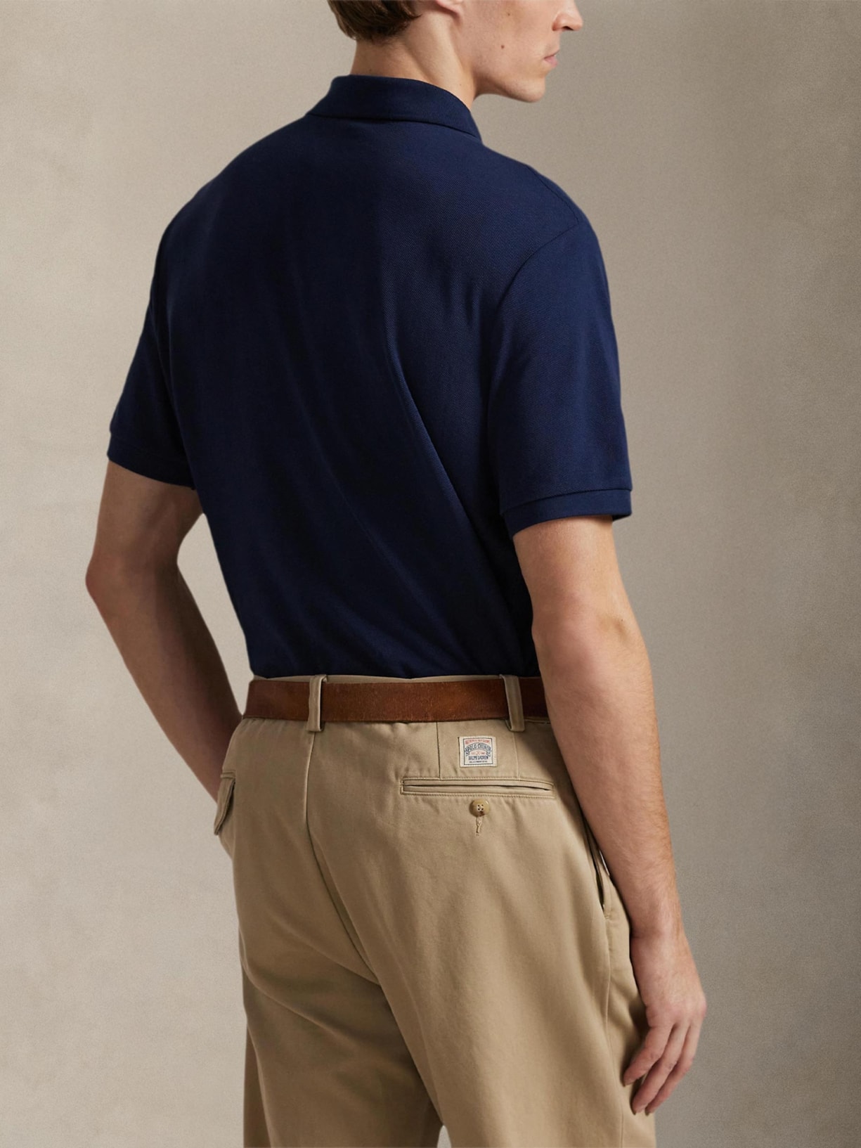 Polo Masculina Classic Fit Knit Mesh Azul Polo Ralph Lauren