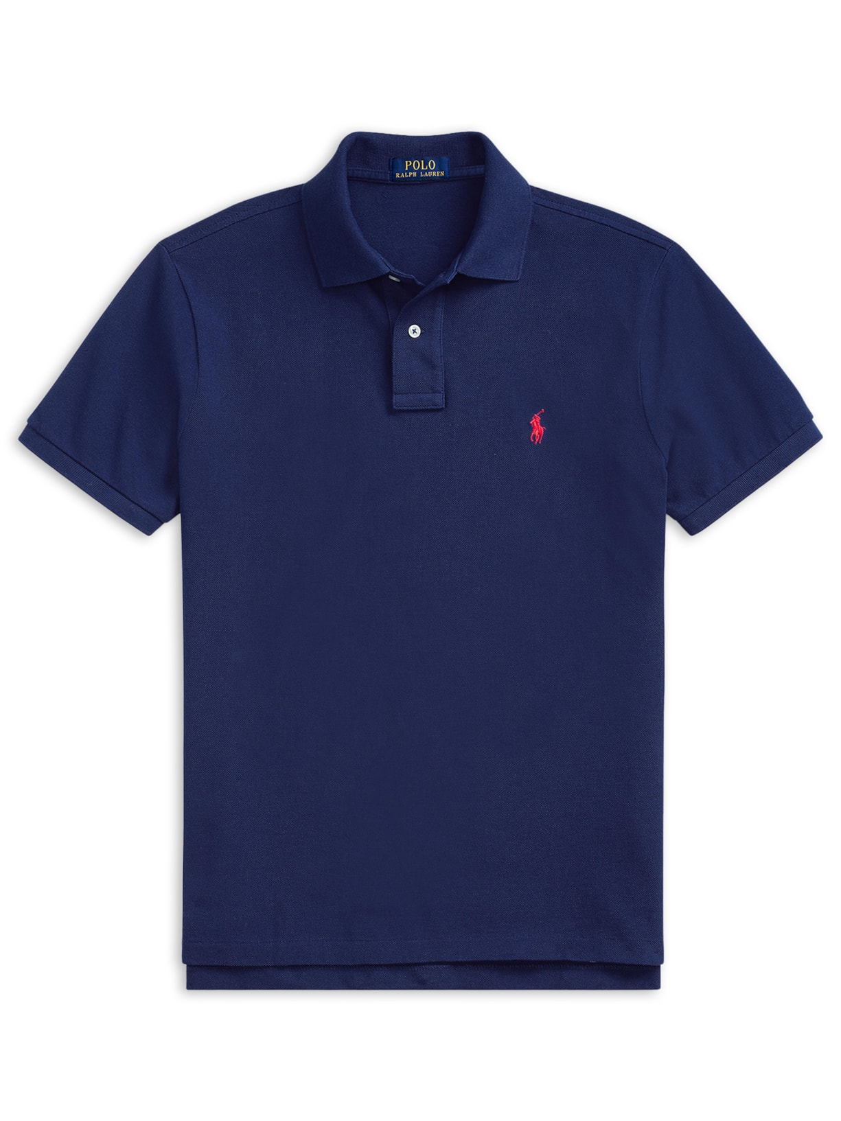 Polo Masculina Classic Fit Knit Mesh Azul Polo Ralph Lauren