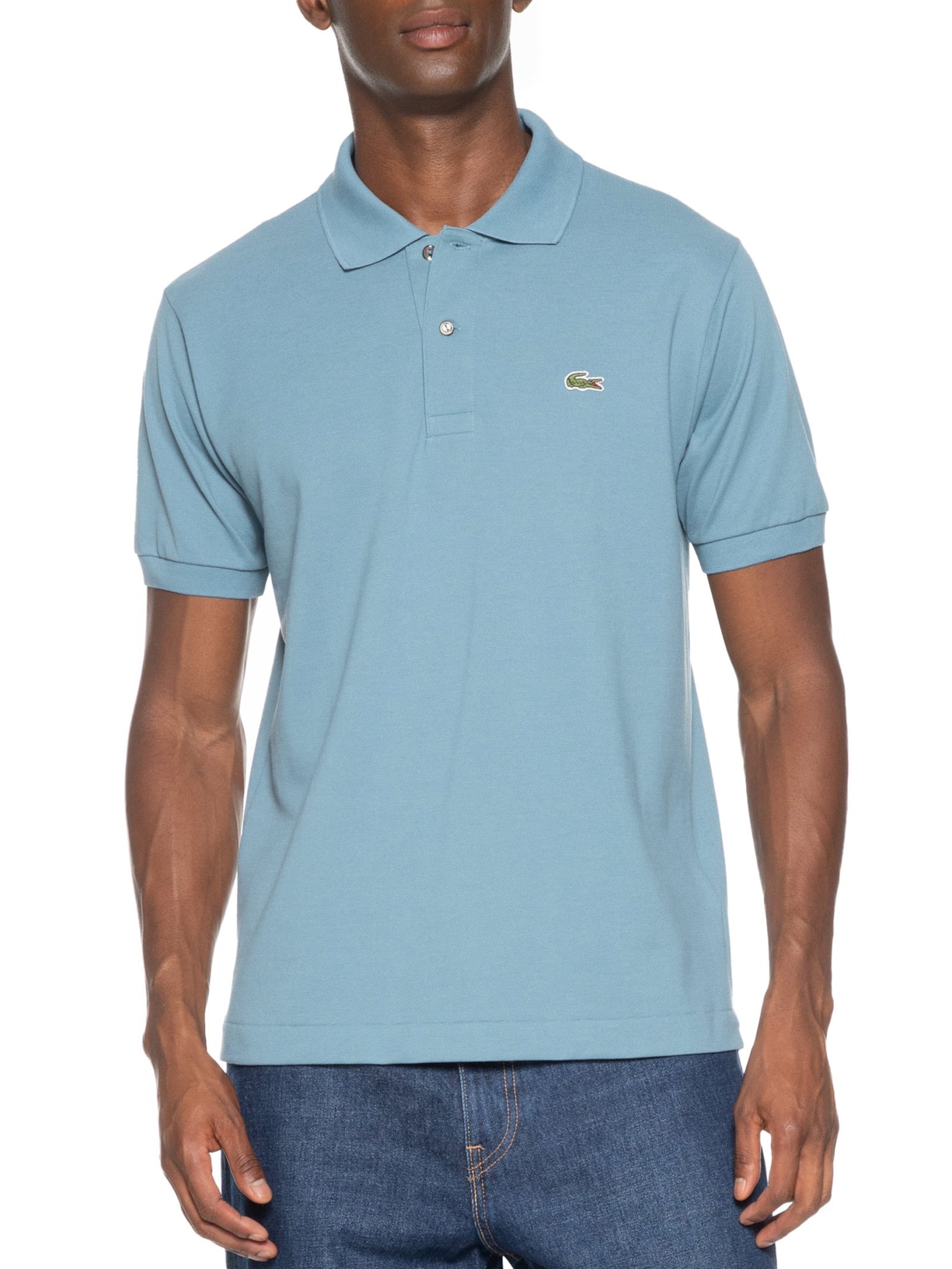 Polo Masculina Classic Fit L.12.12 Em Piquet De Algodão Azul Lacoste