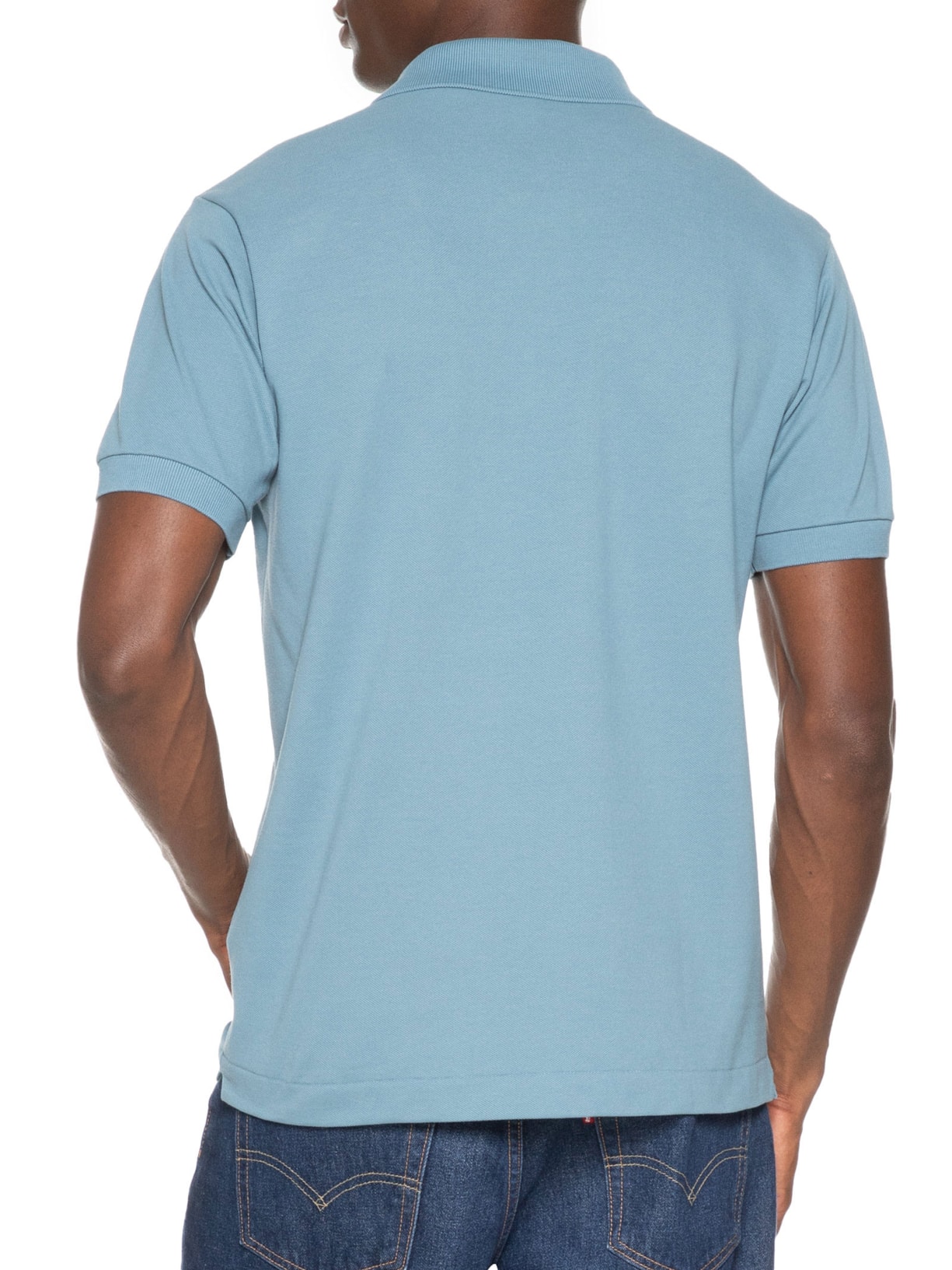 Polo Masculina Classic Fit L.12.12 Em Piquet De Algodão Azul Lacoste