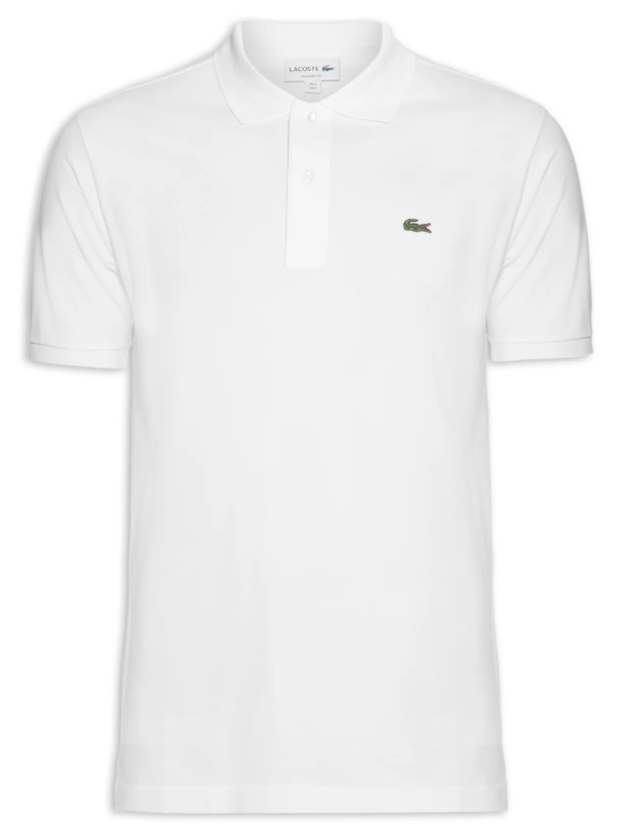 Polo Masculina Classic Fit L.12.12 Em Piquet De Algodão - Branco
