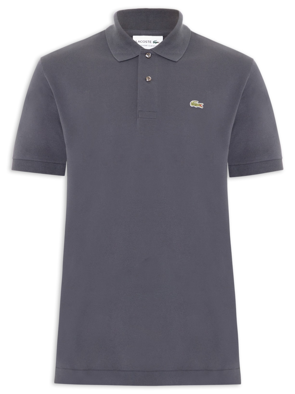 Polo Masculina Classic Fit L1212 Light Piquet Cinza Lacoste