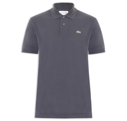 Polo Masculina Classic Fit L1212 Light Piquet - Cinza