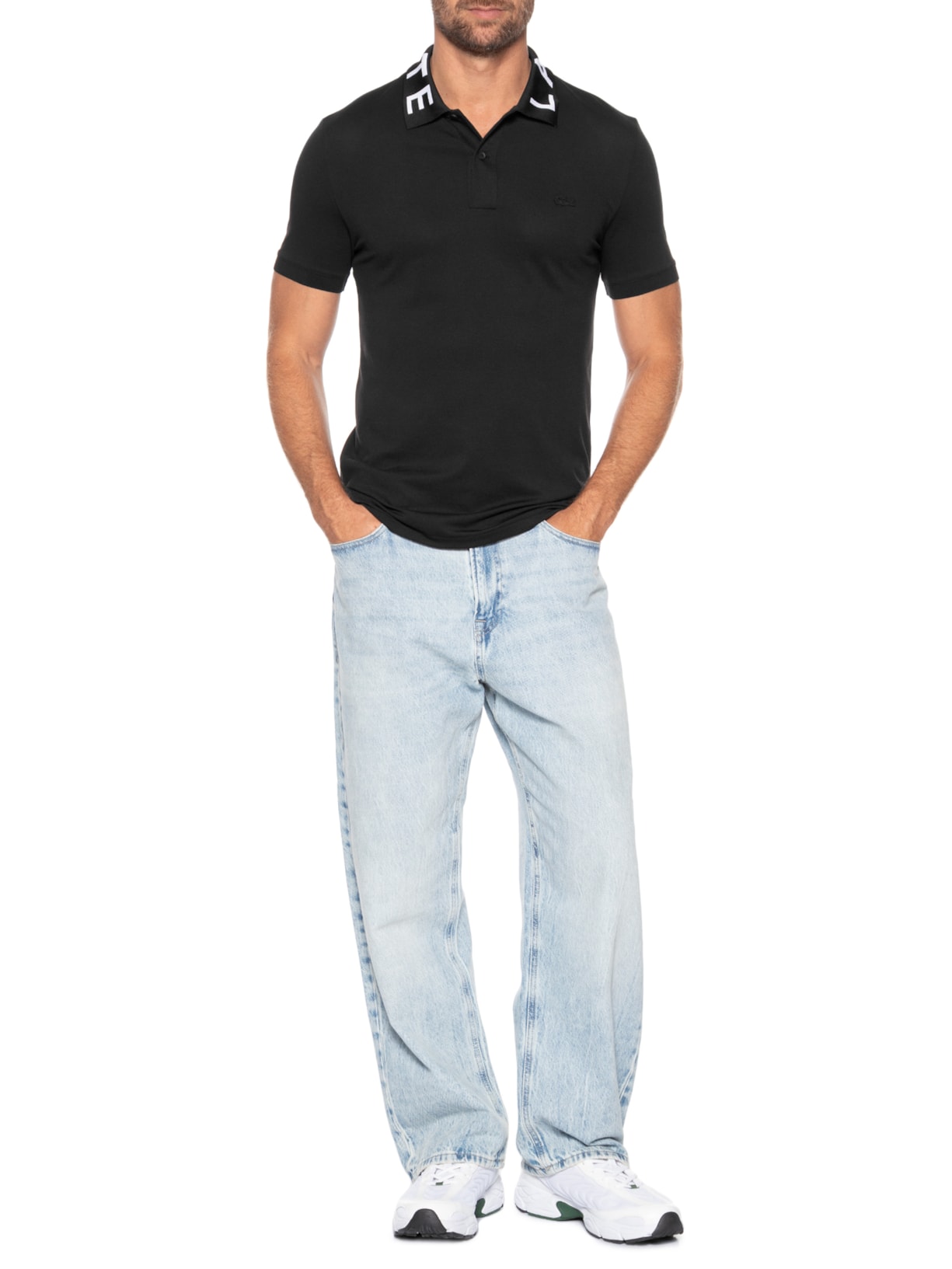 Polo Masculina Classic Fit Movement Petit Piquet Preto Lacoste