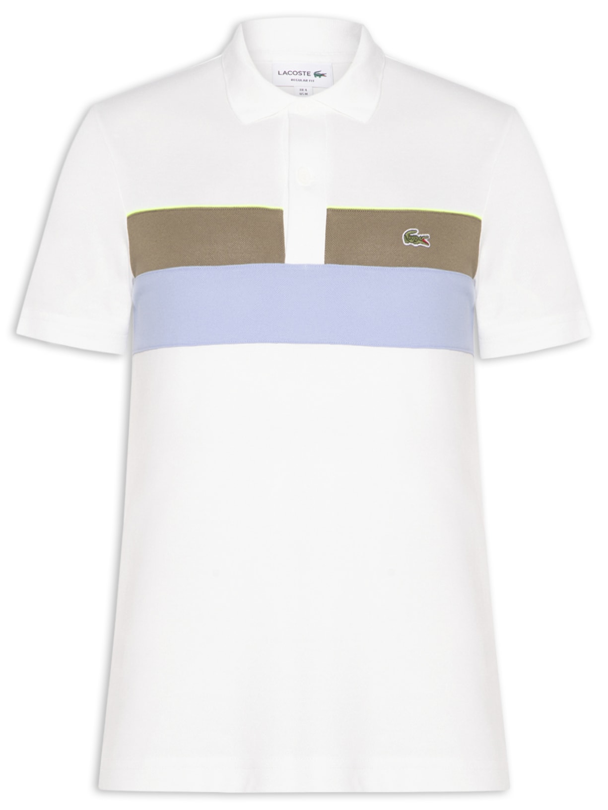 Polo Masculina Classic Fit Moyen Petit Piquet - Branco