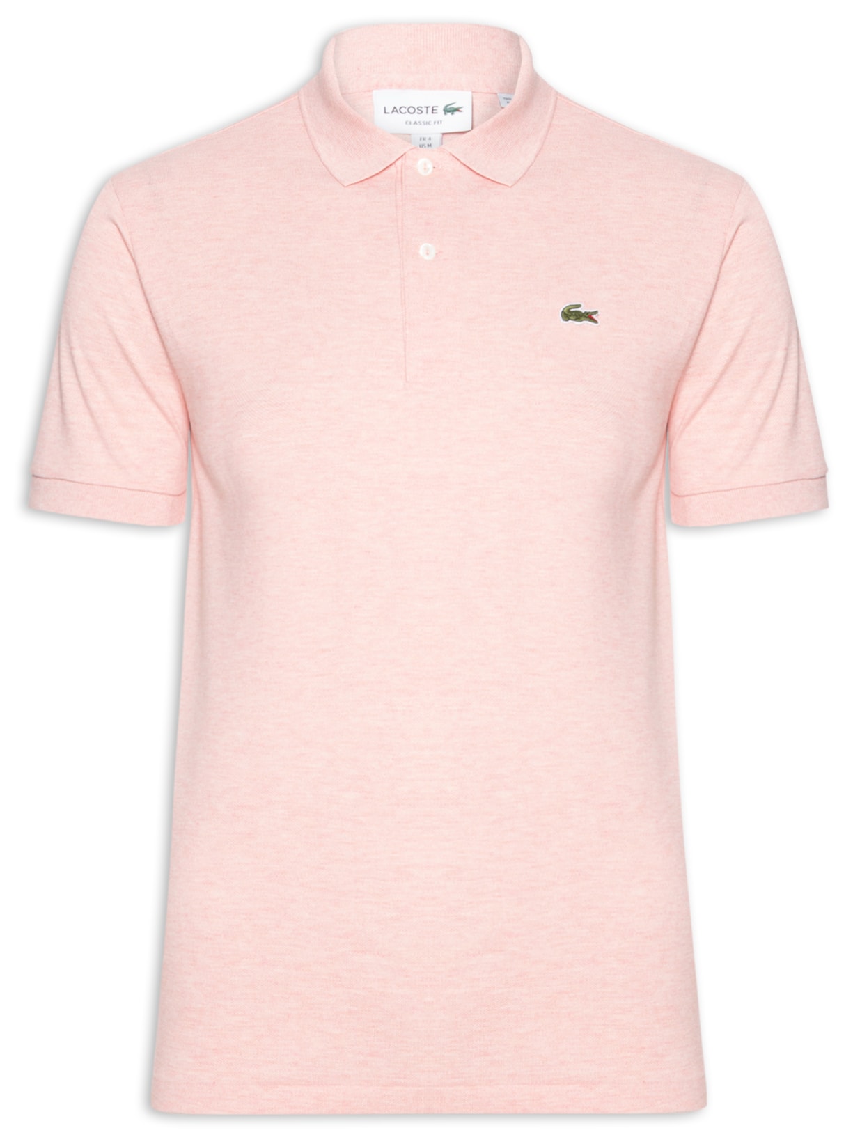 Polo Masculina Classic Fit Petit Piquet Chine - Rosa