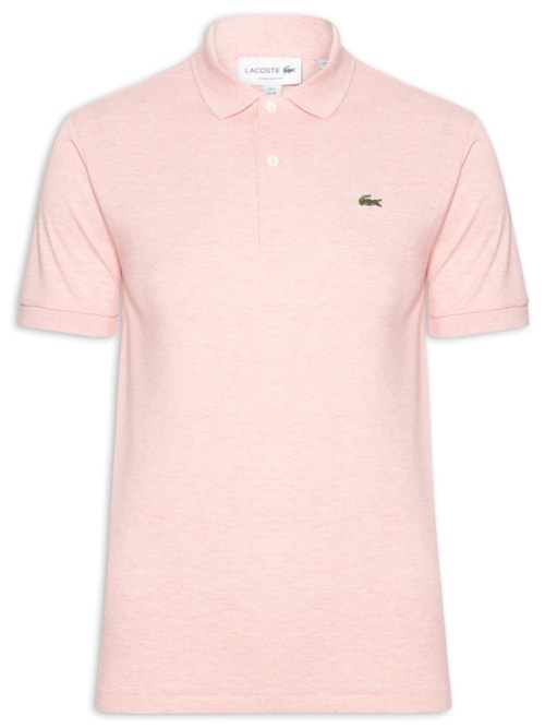 Polo Masculina Classic Fit Petit Piquet Chine - Rosa