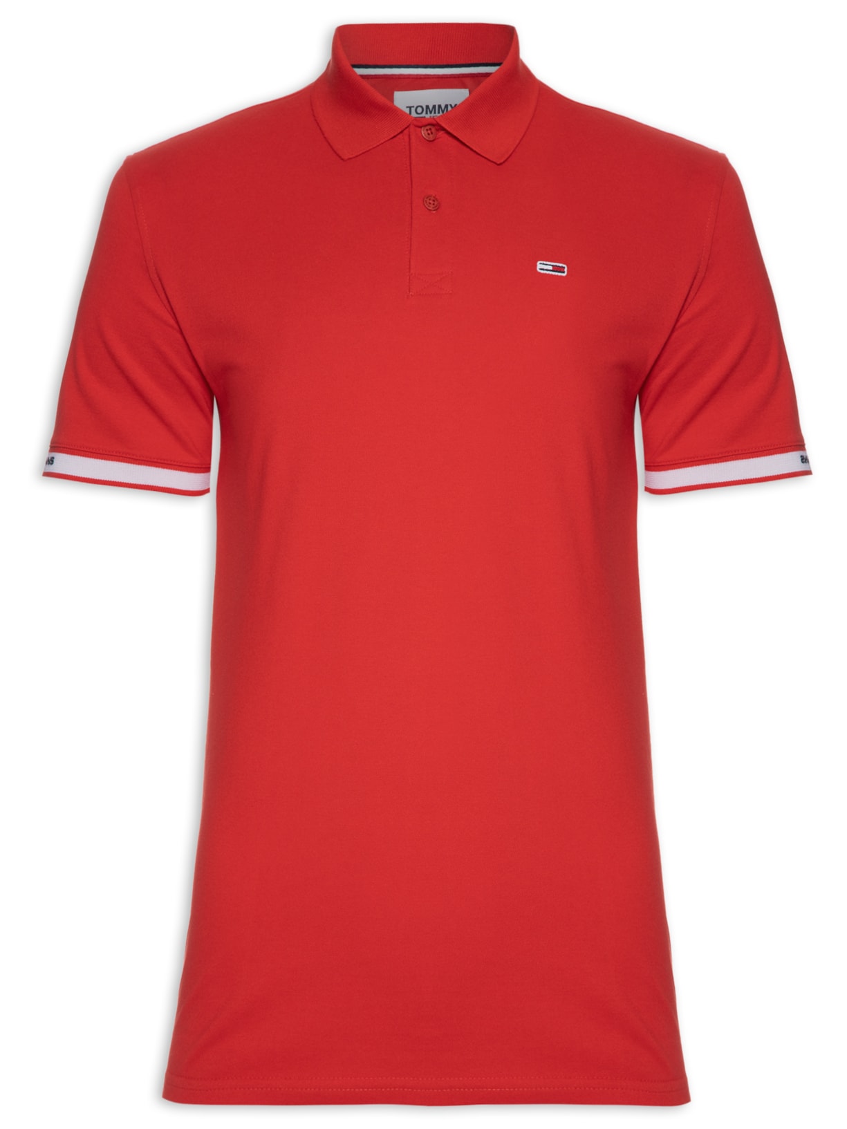 Polo Masculina Classic Linear - Vermelho