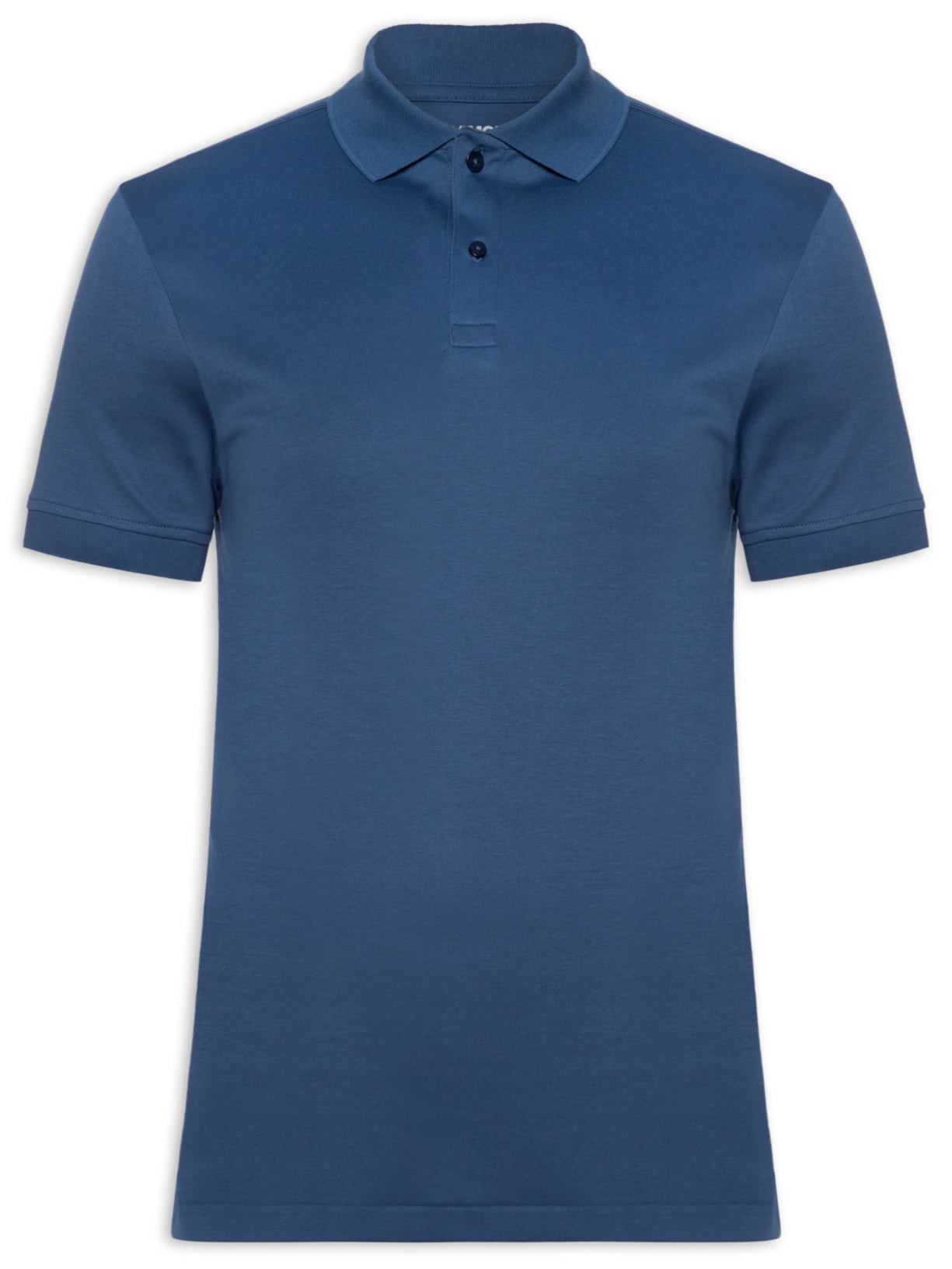 Polo Masculina Clássica Interlock Pima 50 - Azul