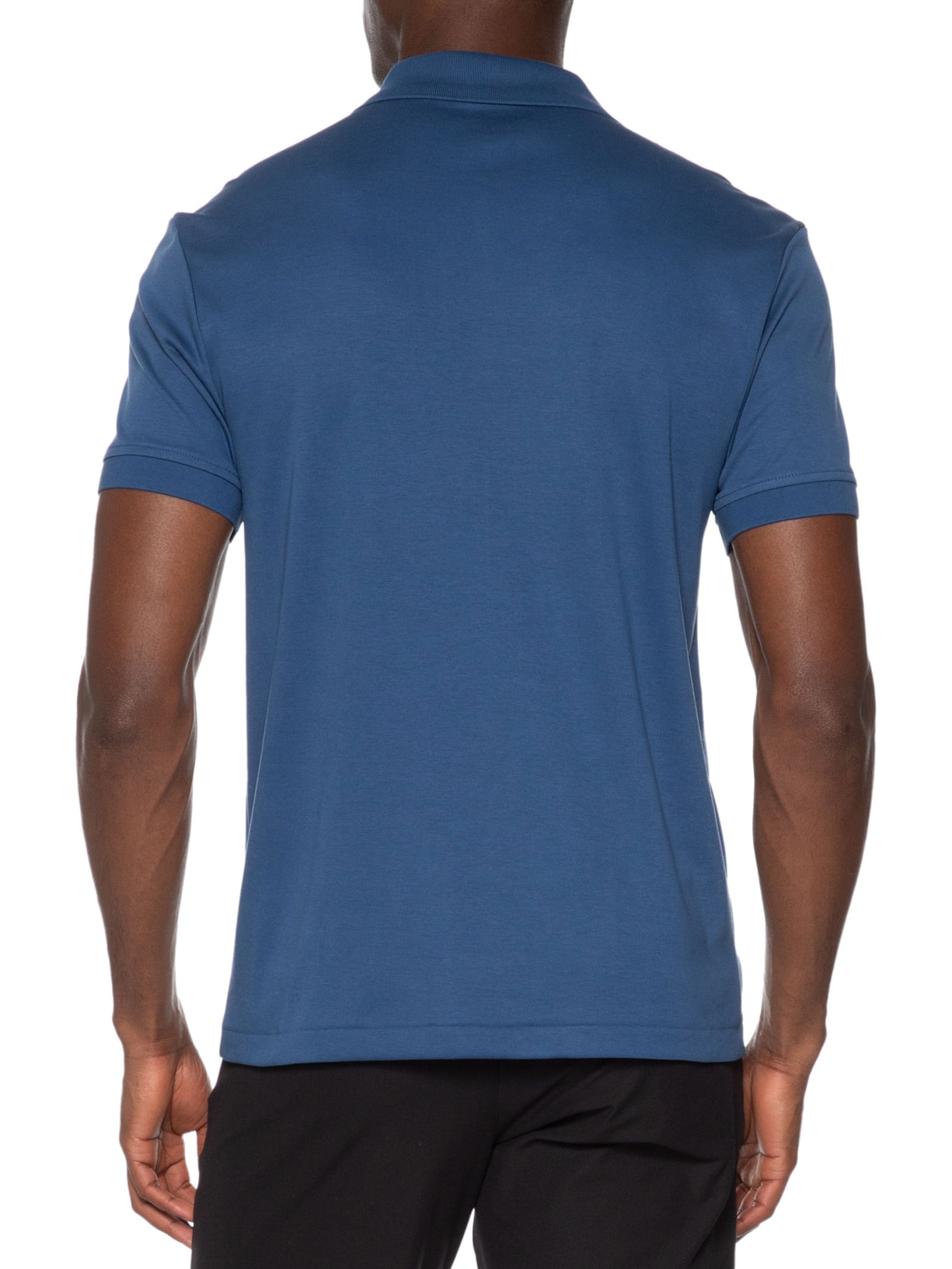 Polo Masculina Clássica Interlock Pima 50 Azul Paramount Alfaiataria