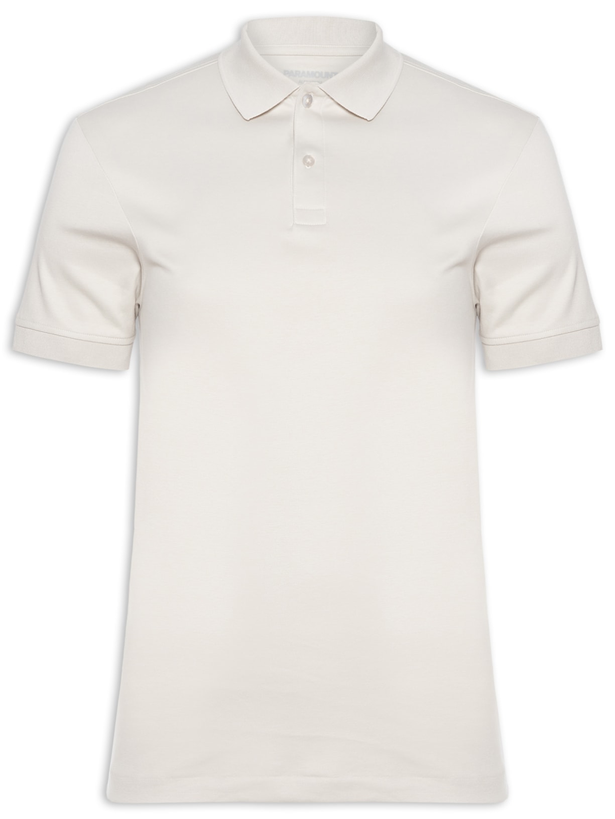 Polo Masculina Clássica Interlock Pima 50 Off White Paramount Alfaiataria