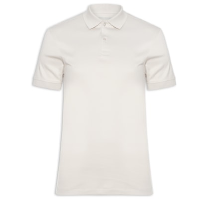 Polo Masculina Clássica Interlock Pima 50 - Off White