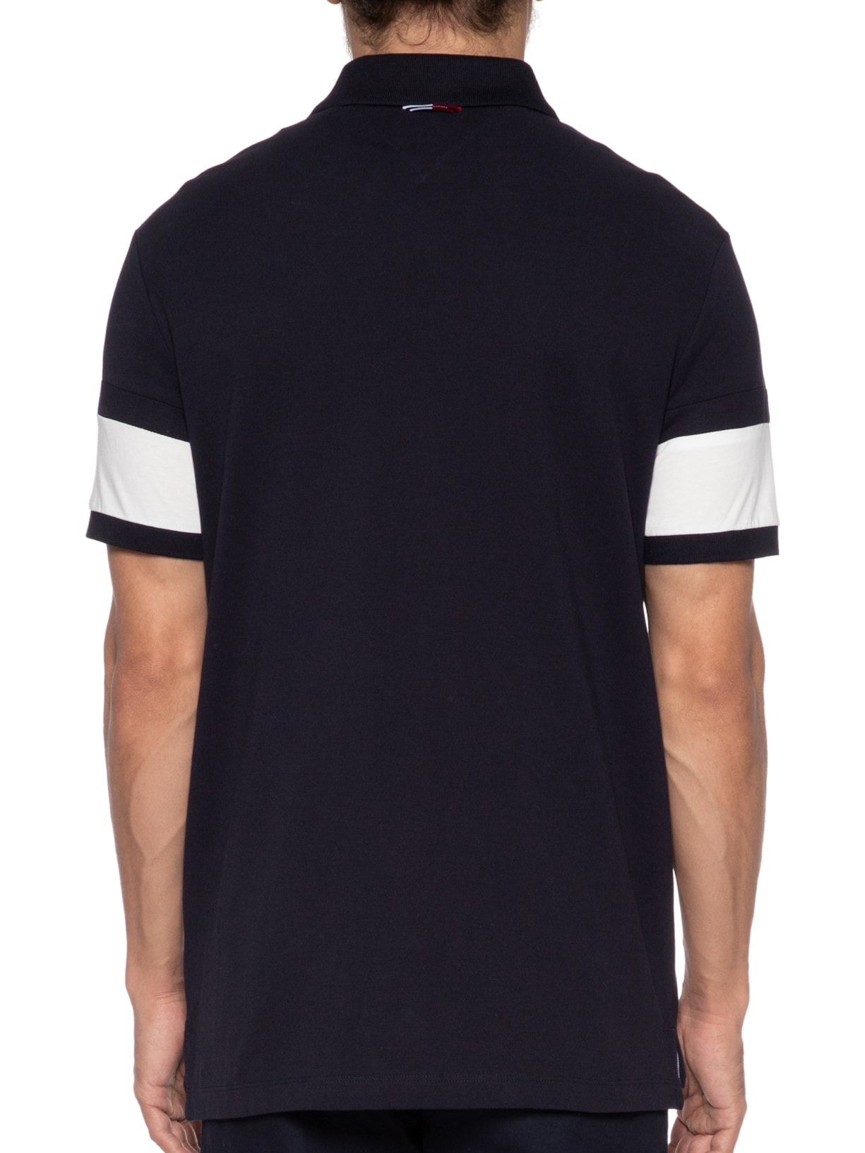 Polo Masculina Colourblock Placement Azul Tommy Hilfiger