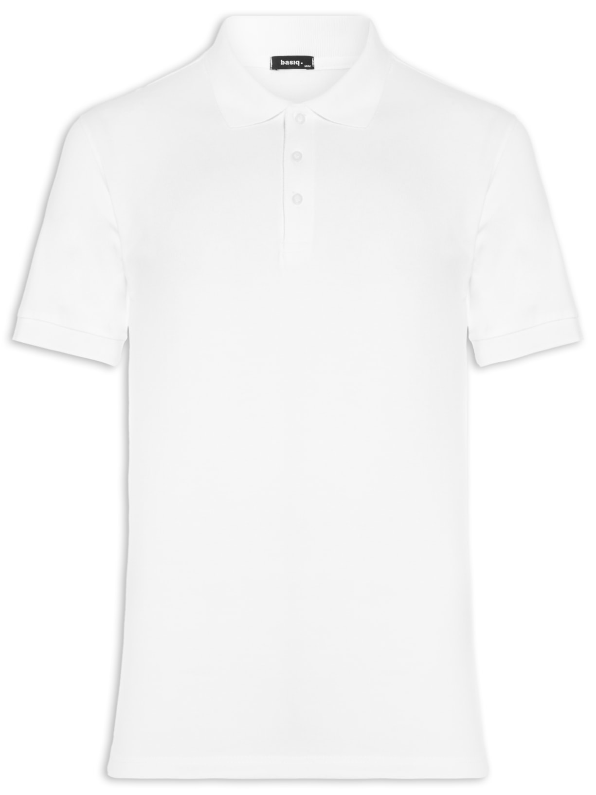 Polo Masculina Com Botões Básica - Branco