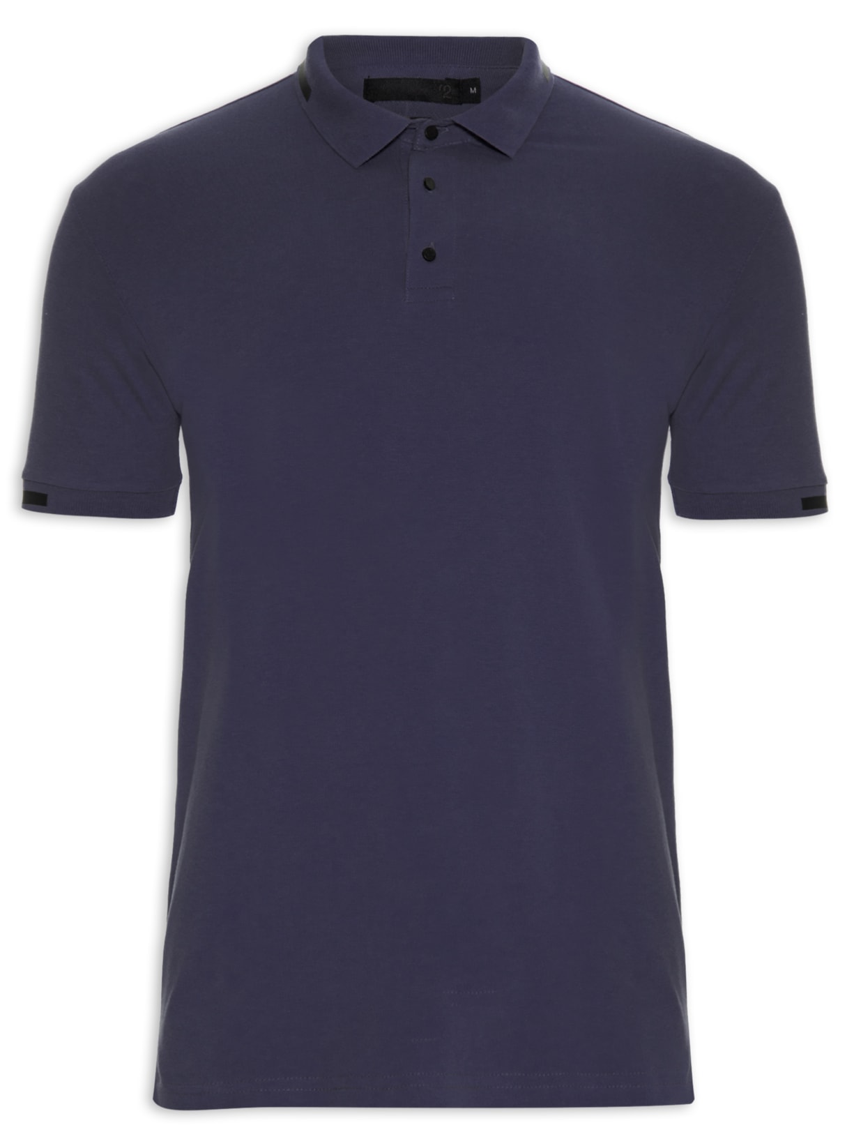 Polo Masculina Com Detalhe Emborrachado - Azul