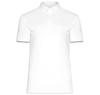 Polo Masculina com Detalhe na Manga - Branco