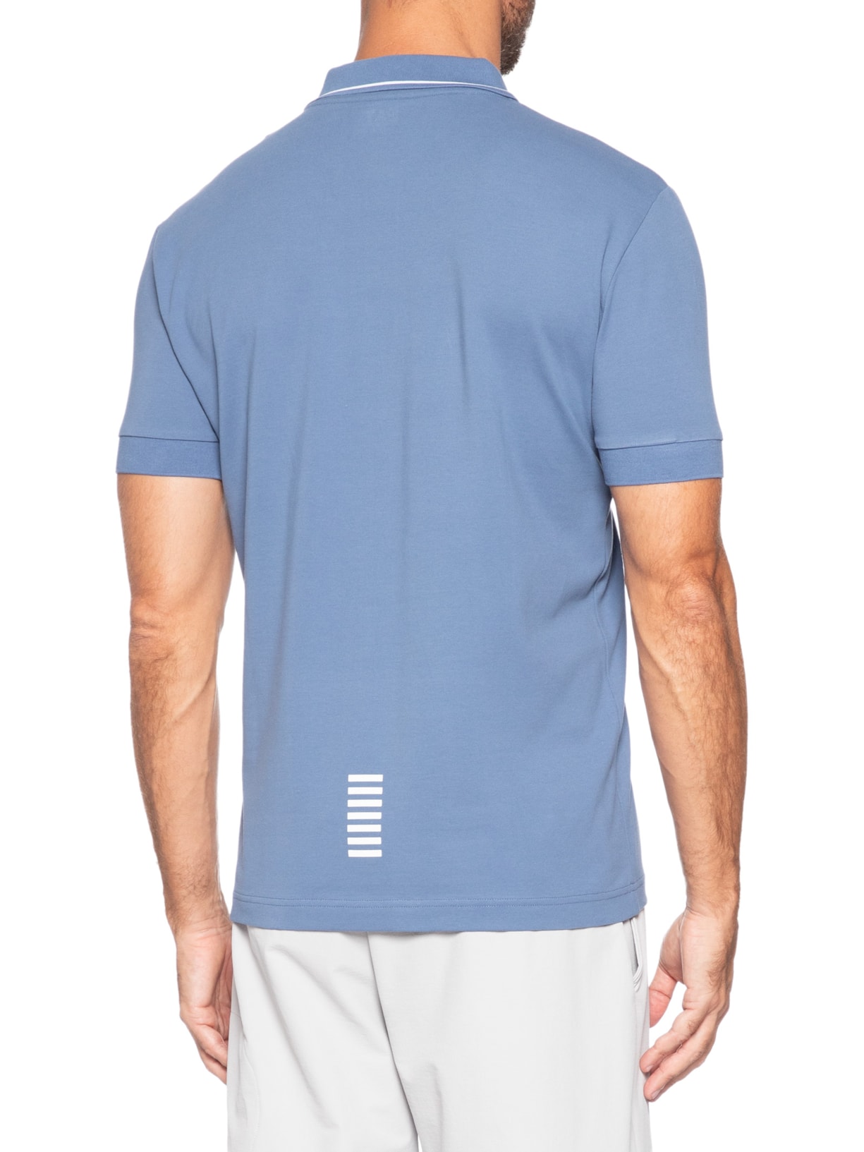 Polo Masculina Com Friso Train Core – Azul Ea7 Emporio Armani