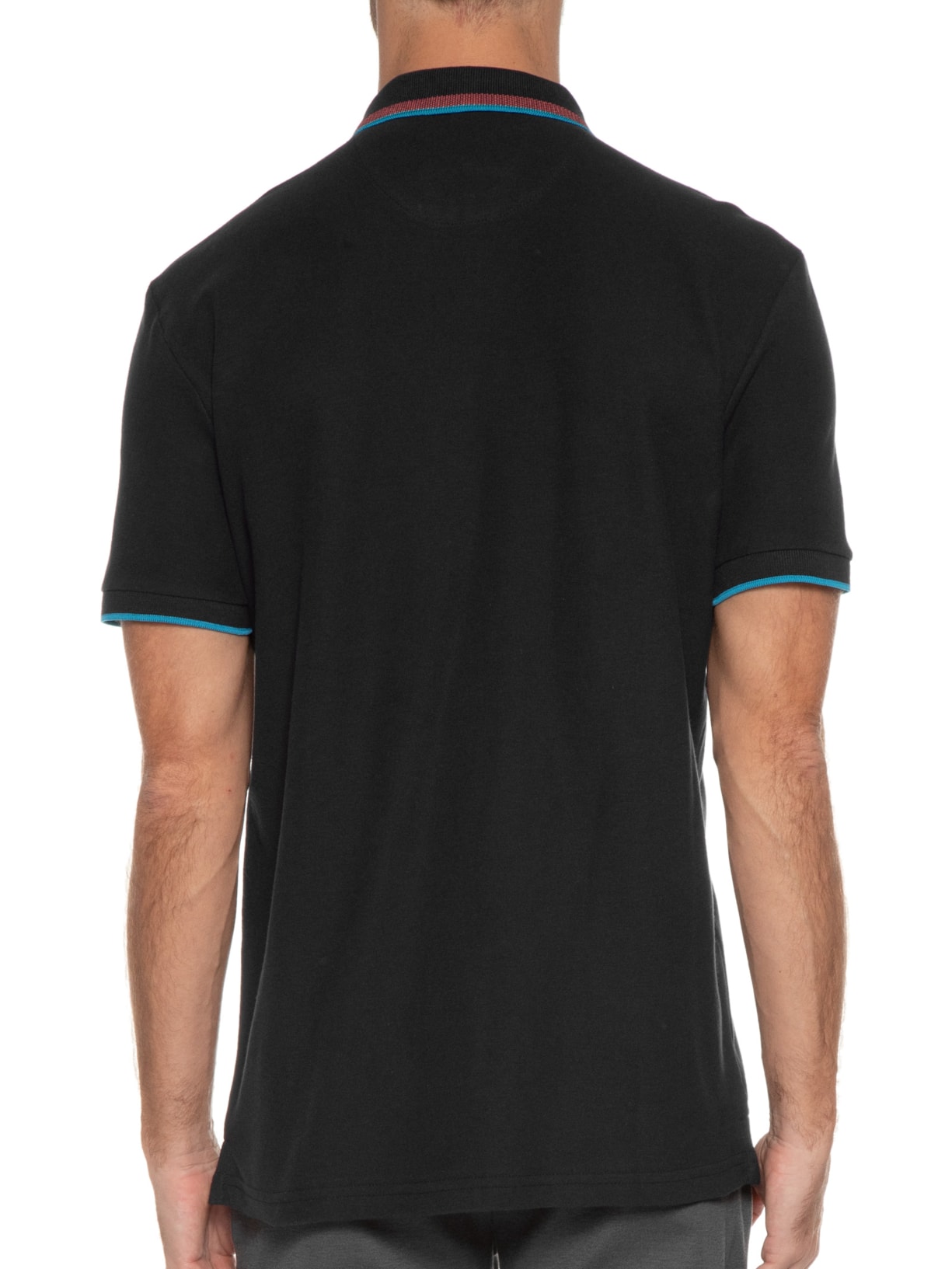 Polo Masculina Com Frisos Preto Original Penguin
