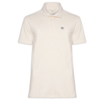 Polo Masculina Comfort Fit Linho Heritage - Off White