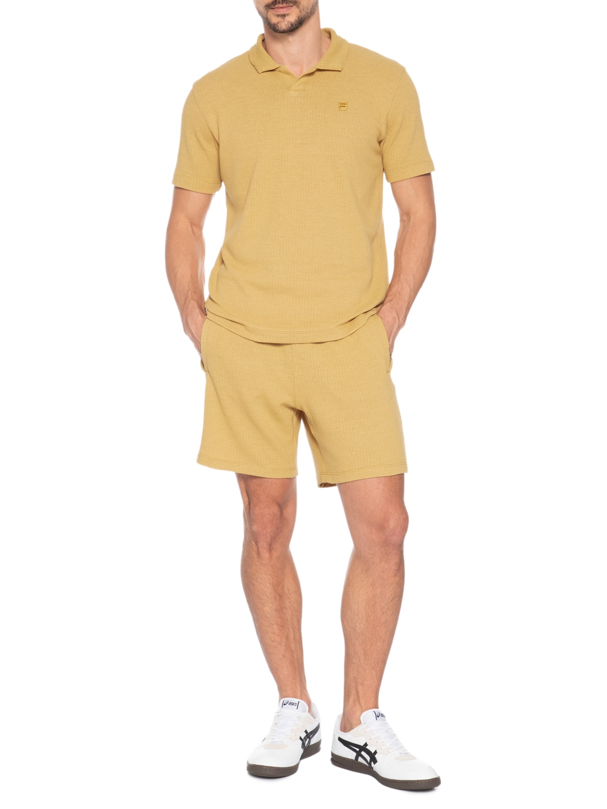 Polo Masculina Comfort Knit Marrom Fila