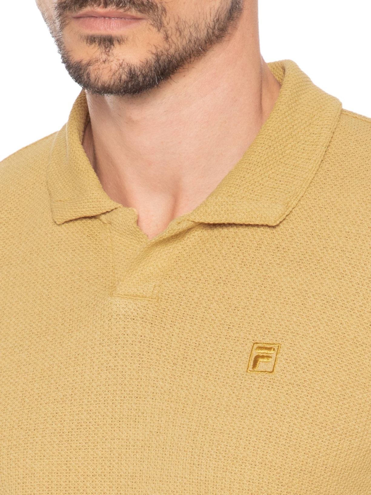 Polo Masculina Comfort Knit Marrom Fila