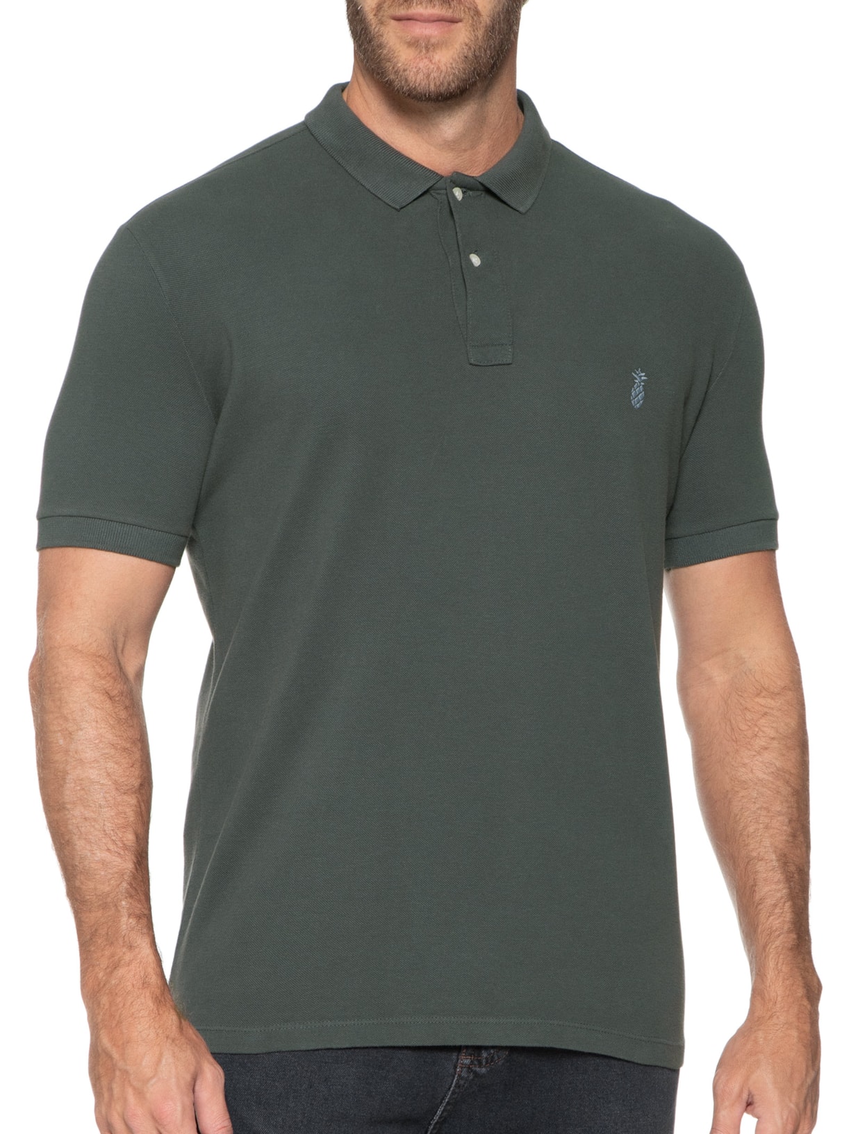 Polo Masculina Cool Cinza Pineapple