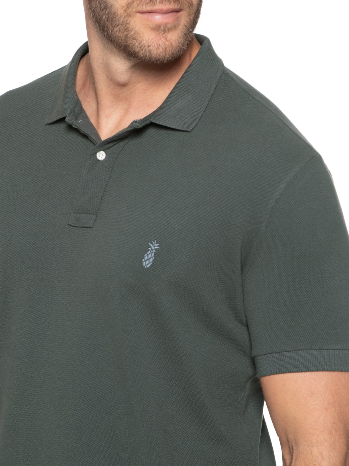 Polo Masculina Cool Cinza Pineapple