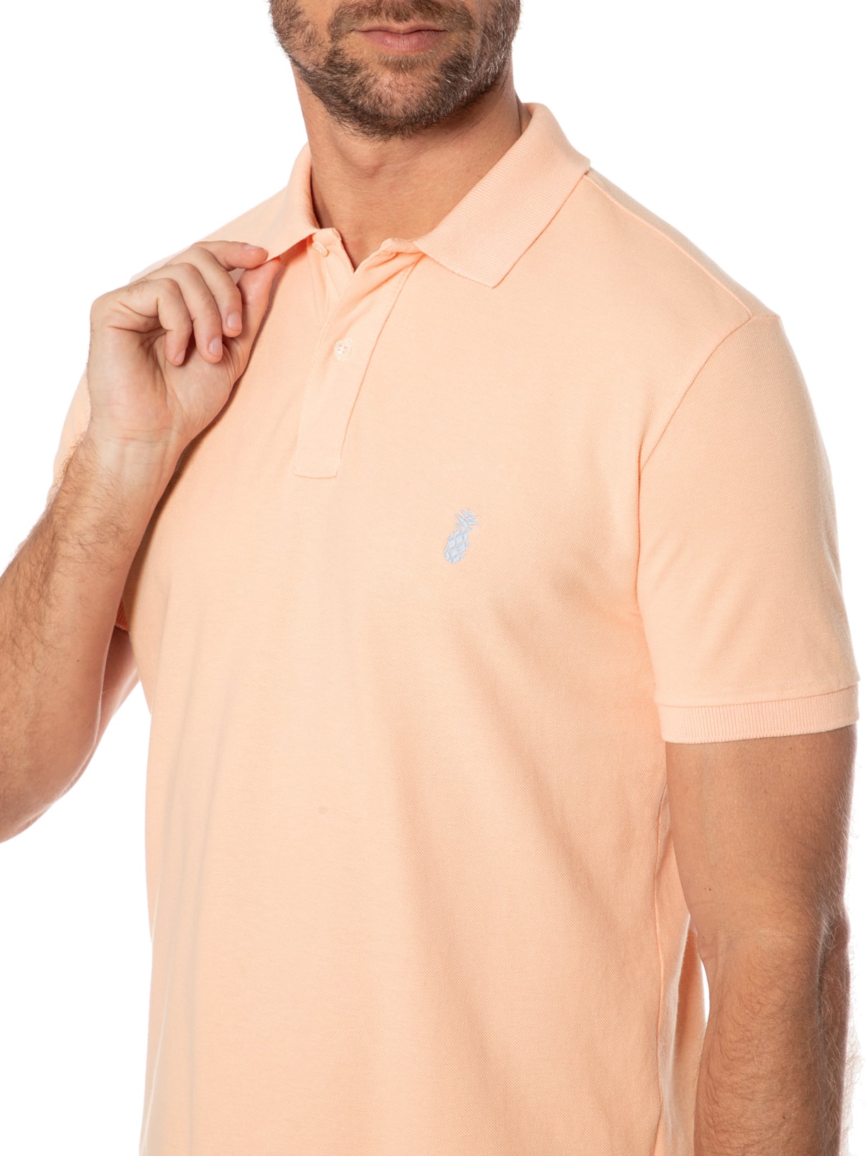 Polo Masculina Cool Laranja Pineapple