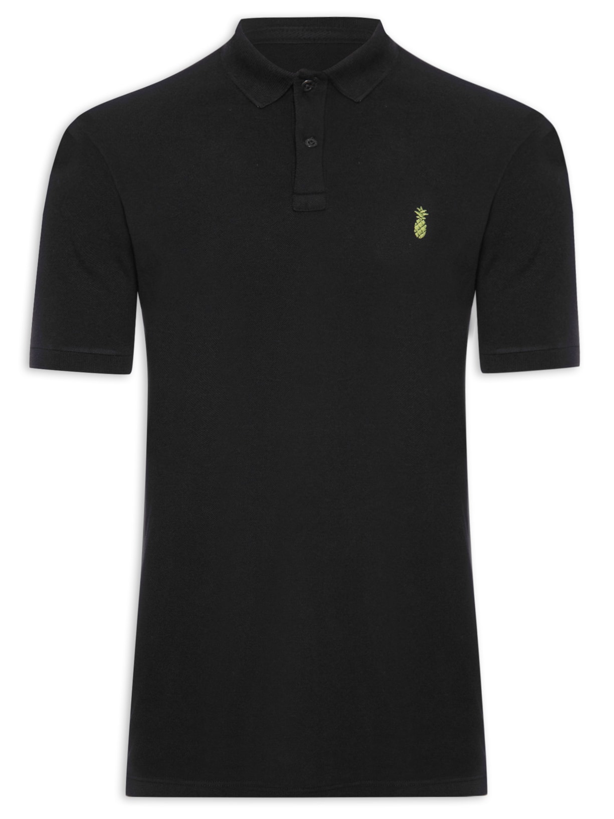 Polo Masculina Cool Preto Pineapple
