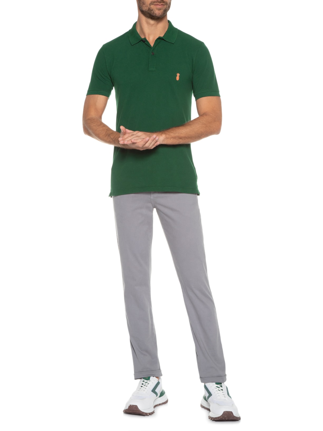 Polo Masculina Cool Verde Pineapple