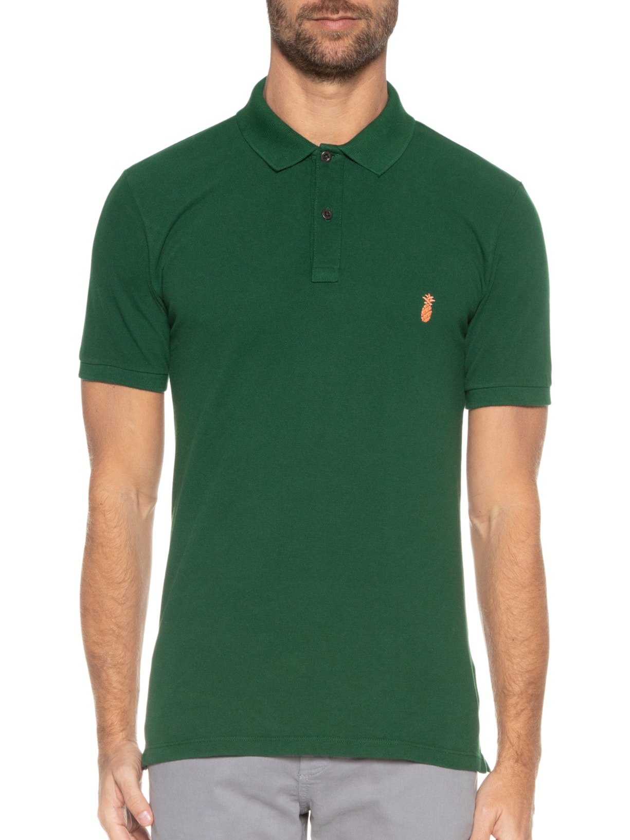 Polo Masculina Cool Verde Pineapple