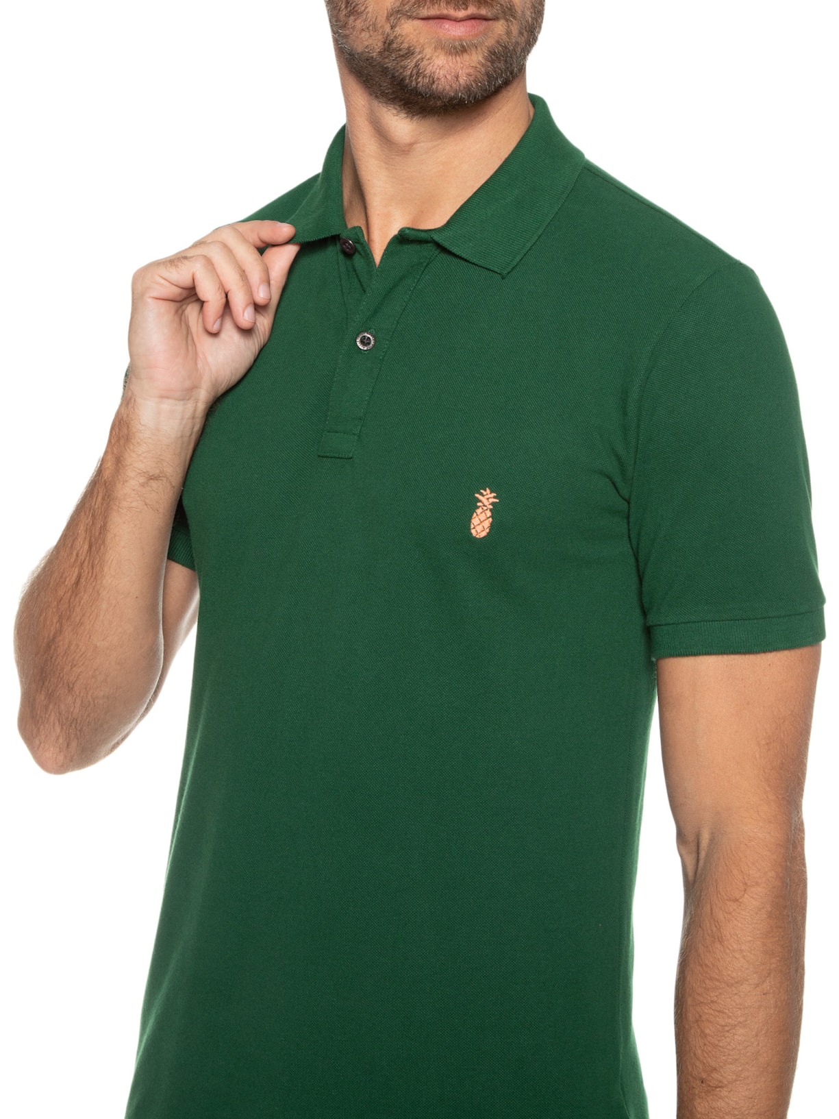 Polo Masculina Cool Verde Pineapple