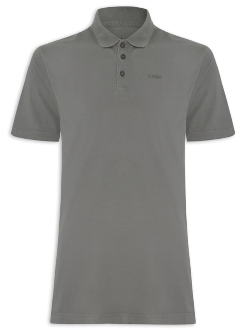 Polo Masculina Cottom Fine Easa Classic Mc - Cinza