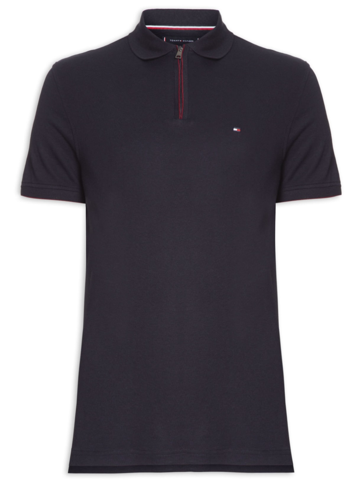 Polo Masculina Cotton Modal Zip - Azul