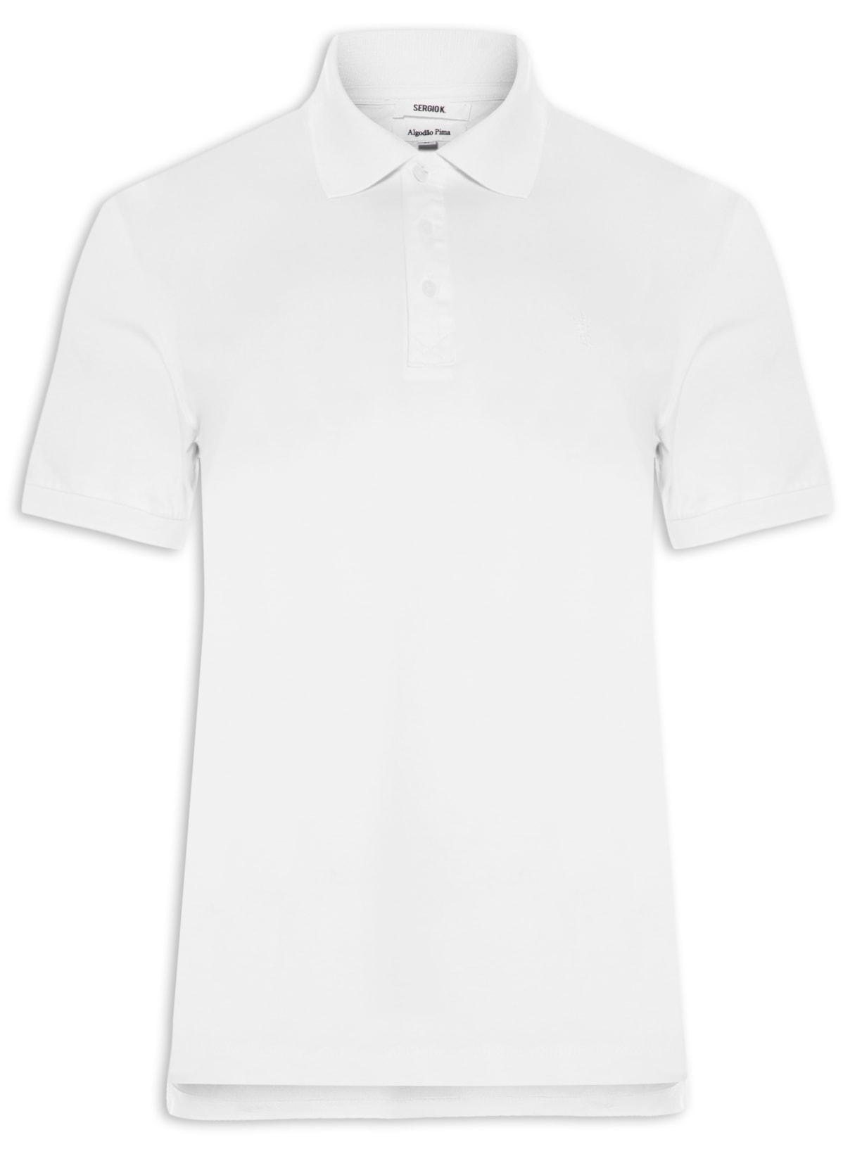 Polo Masculina Cotton Pima - Branco
