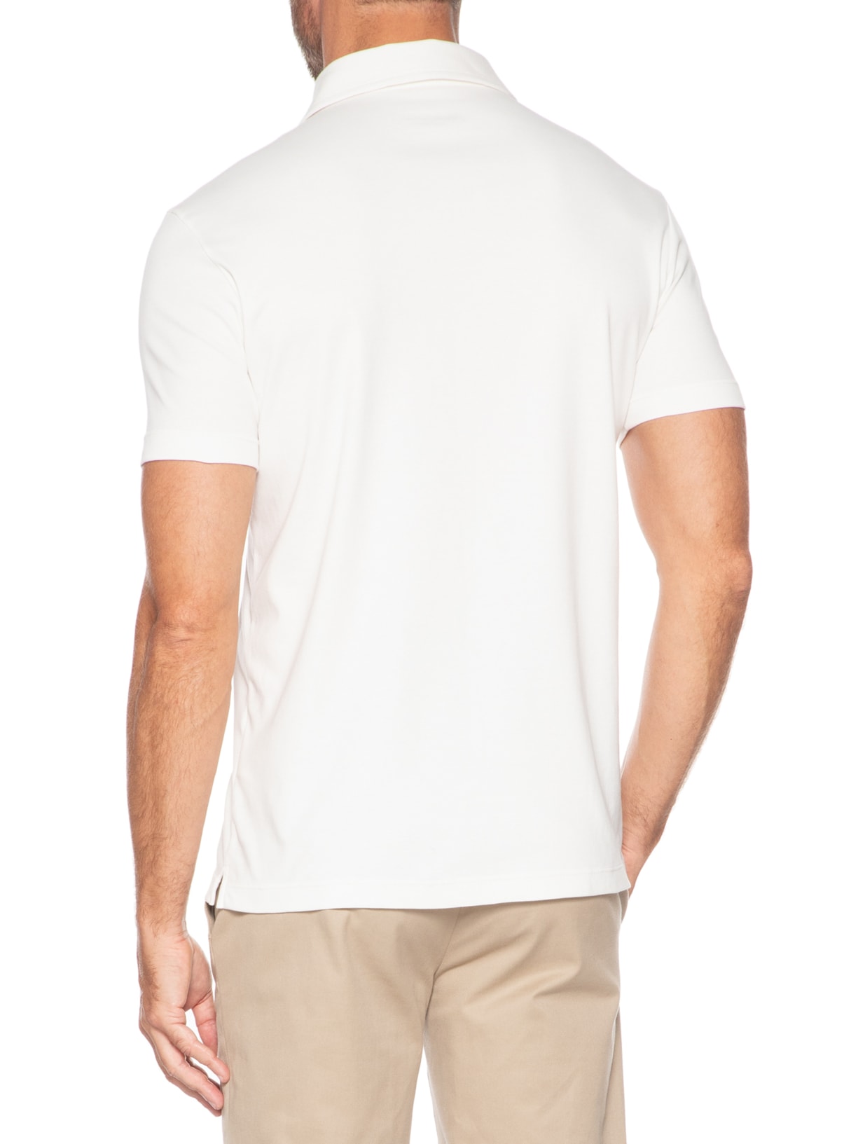 Polo Masculina Cotton Premium Manga Curta Branco Paramount Alfaiataria