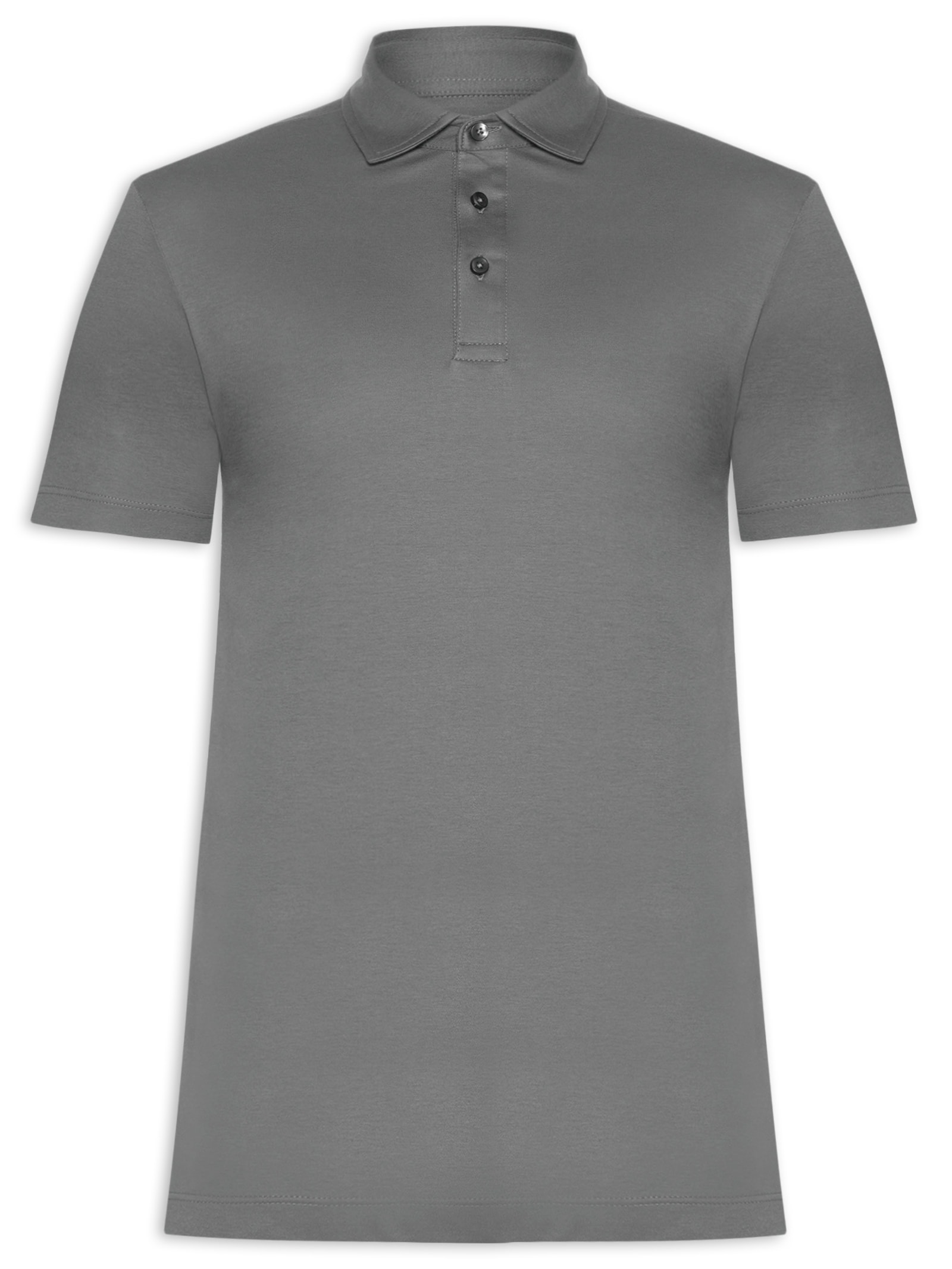 Polo Masculina Cotton Premium Manga Curta - Cinza - Paramount