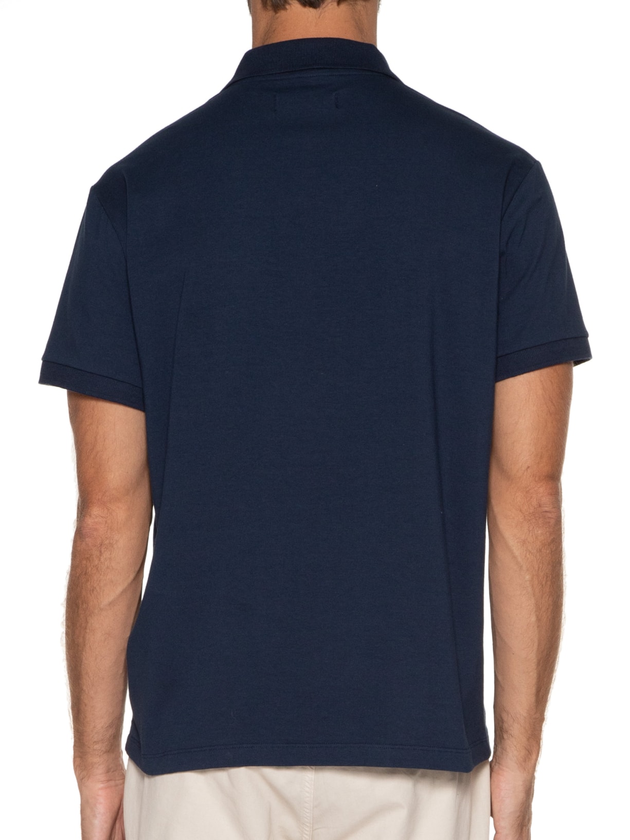 Polo Masculina Cotton Slim Azul Richards