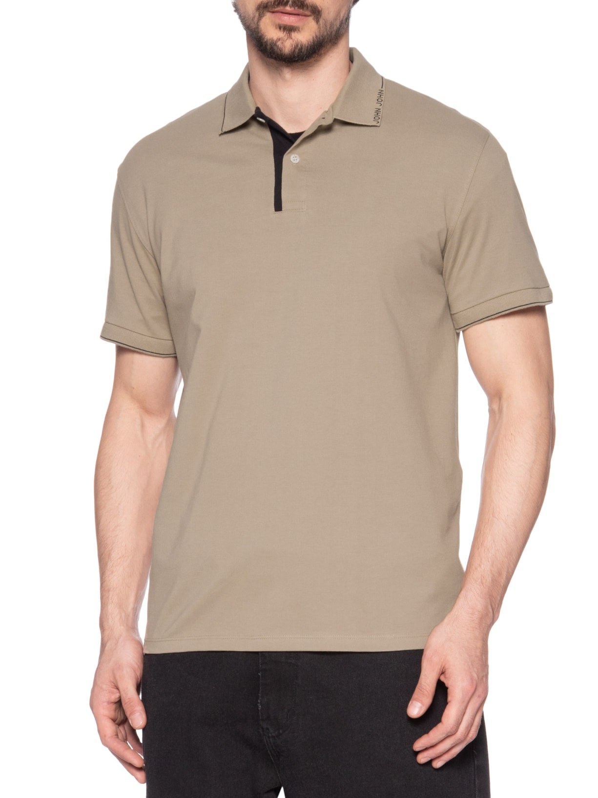 Polo Masculina Creta Bege John John
