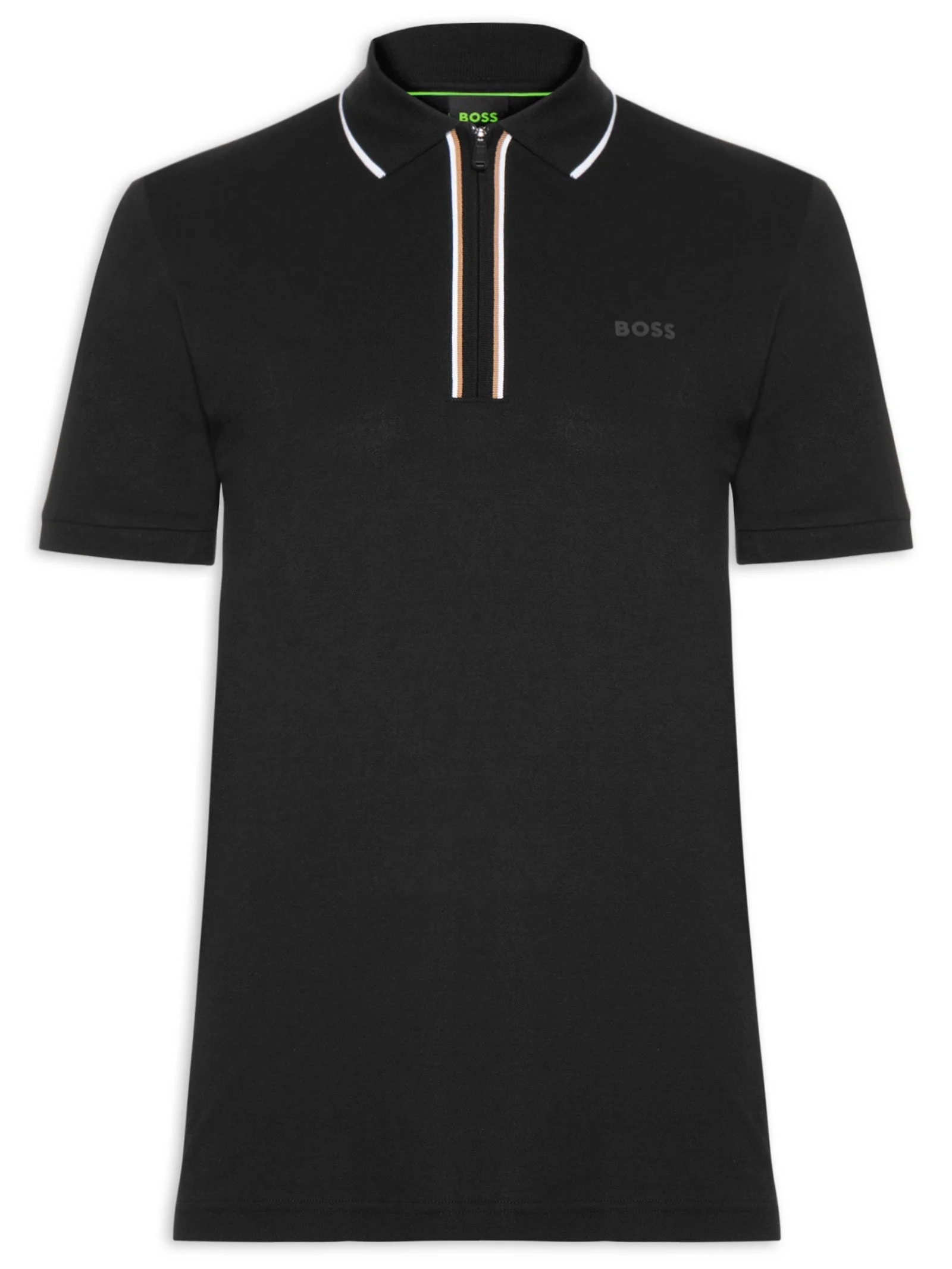 Polo Masculina Crew Neck TS-Logo - Preto - Boss