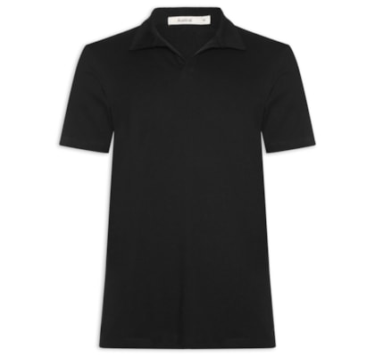 Polo Masculina Cusco - Preto