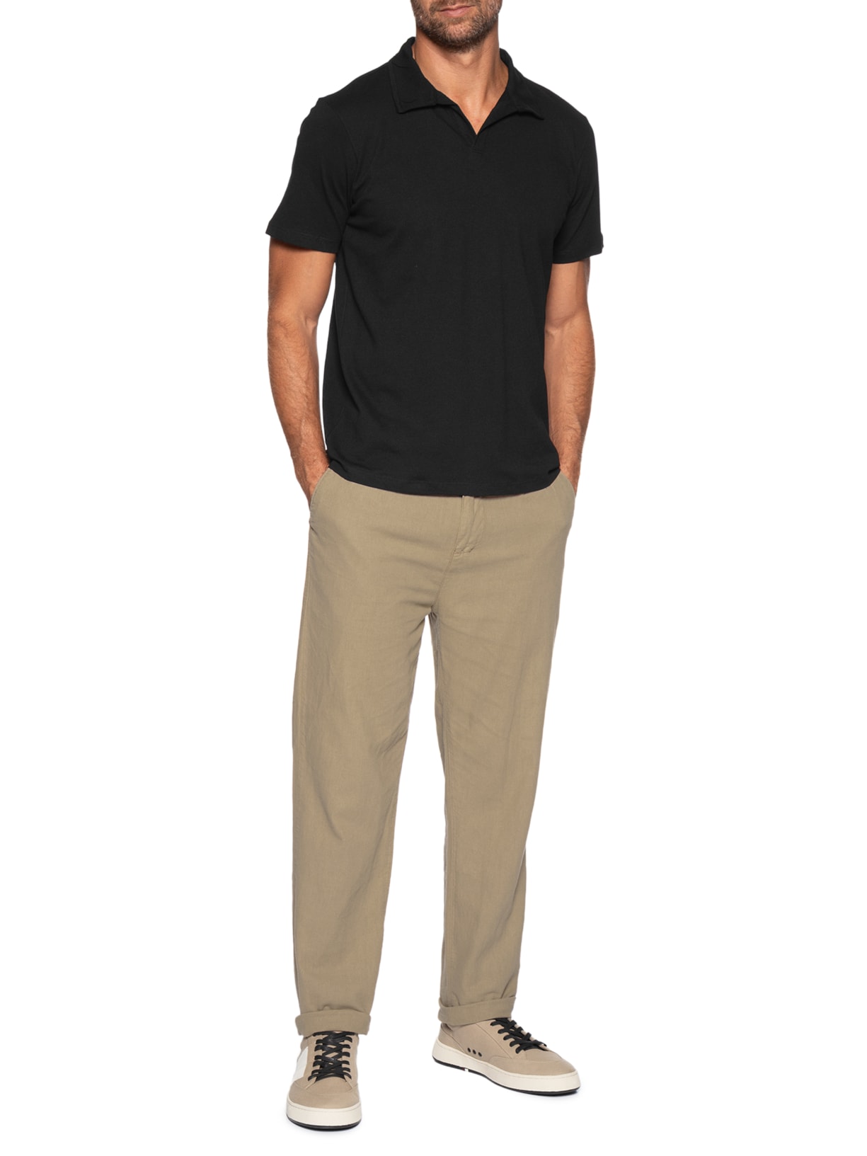 Polo Masculina Cusco Preto Austral