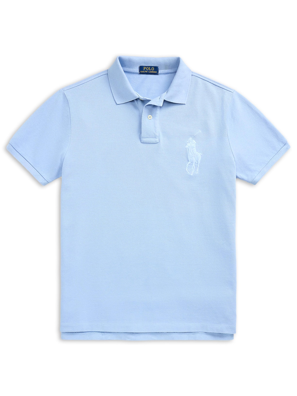 Polo Masculina Custom Slim Fit Big Pony Azul Polo Ralph Lauren